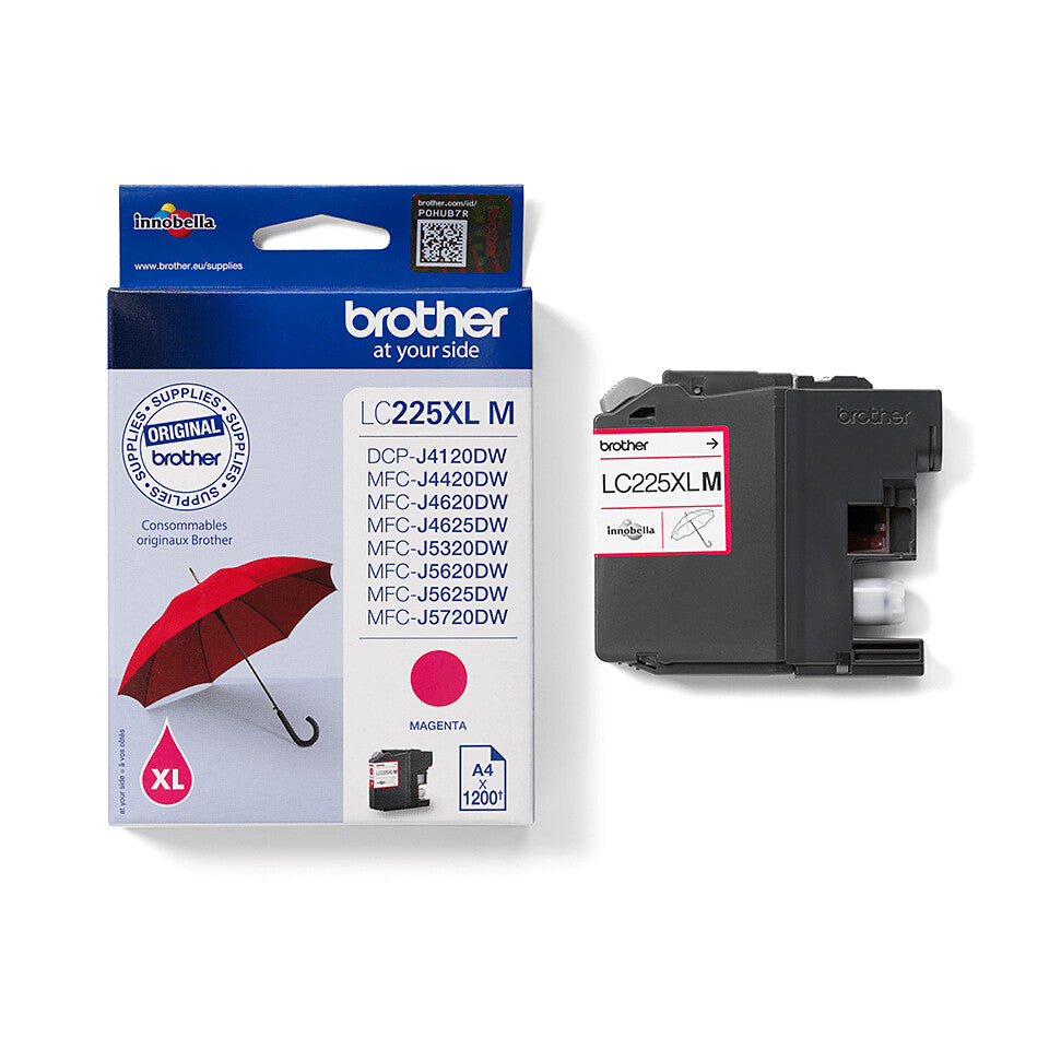 Brother LC225XLM blækpatron 1 stk Original Magenta