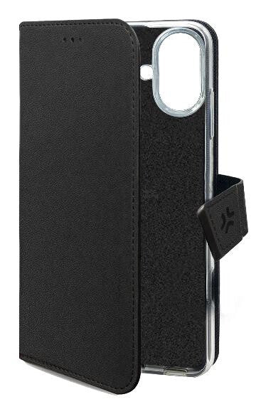 Celly WALLYMAG mobiltelefon etui 16 cm (6.3") Tegnebogsetui Sort