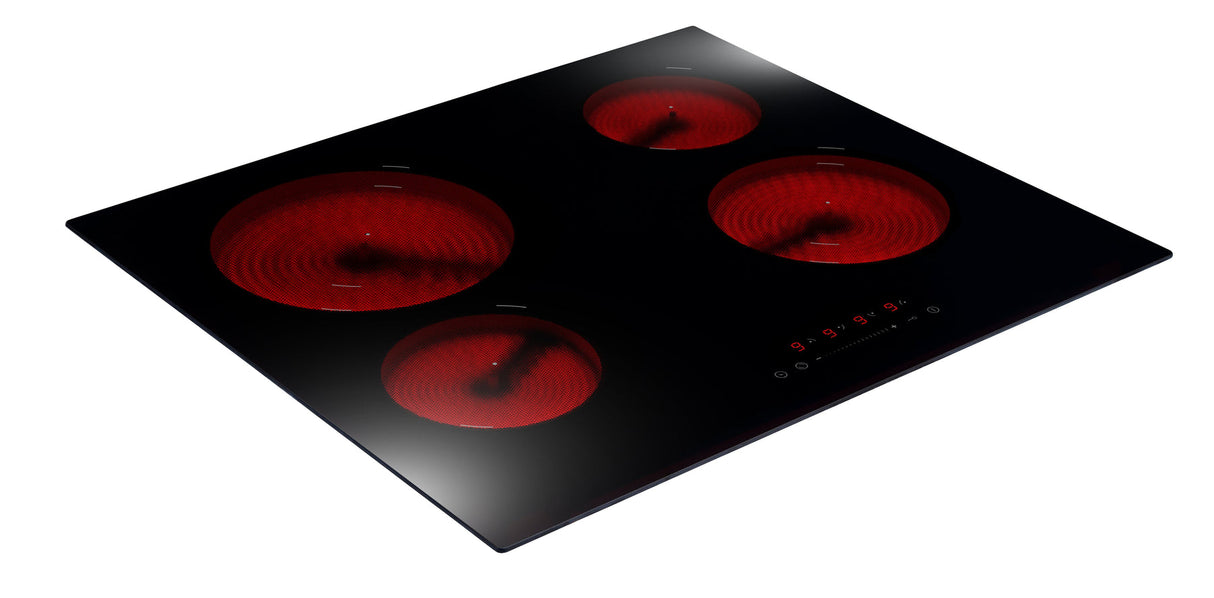 JGNordic JG 6005 F kogeplade Sort Indbygget 60 cm Keramisk 4 zone(s)