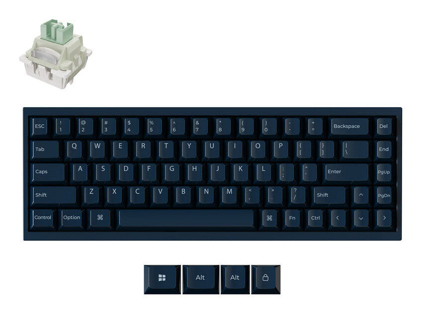 Keychron Q16 HE 8K tastatur Spil USB QWERTY US International Marineblå