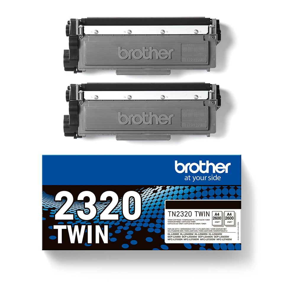 Brother TN-2320TWIN tonerpatron 1 stk Original Sort
