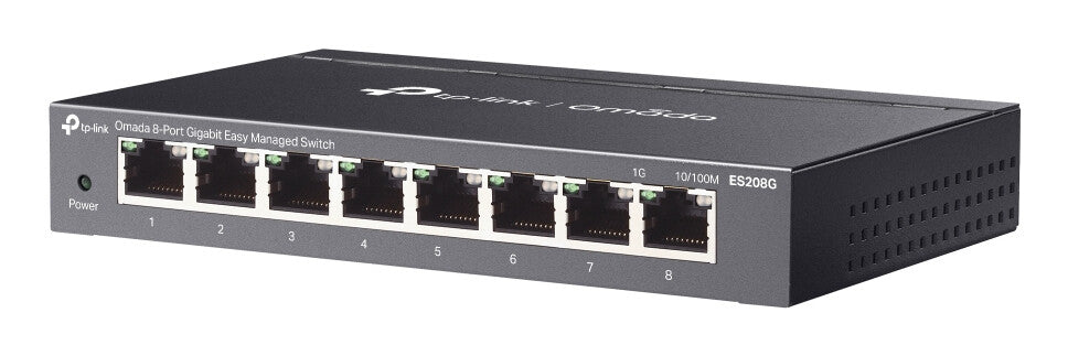 TP-Link Omada ES208G netværksswitch Administreret L2 Gigabit Ethernet (10/100/1000) Sort