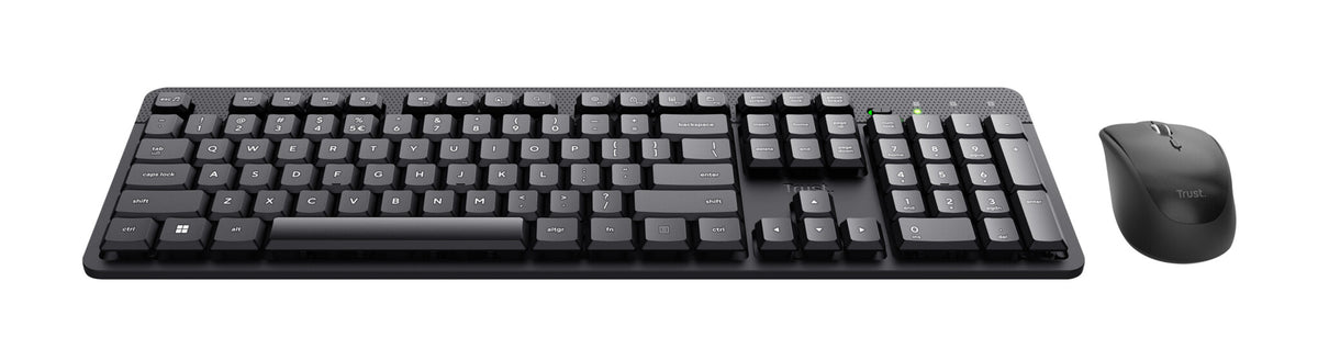 Trust Ody II tastatur Mus inkluderet Kontor RF trådløst QWERTY Nordisk Sort