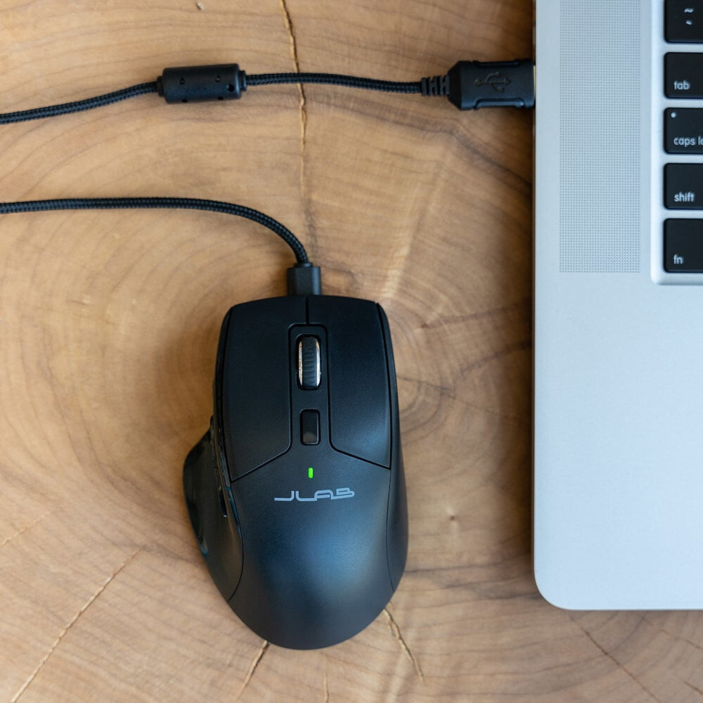 JLab JBuds mus Kontor Højre hånd Bluetooth + USB Type-A Optisk 2400 dpi