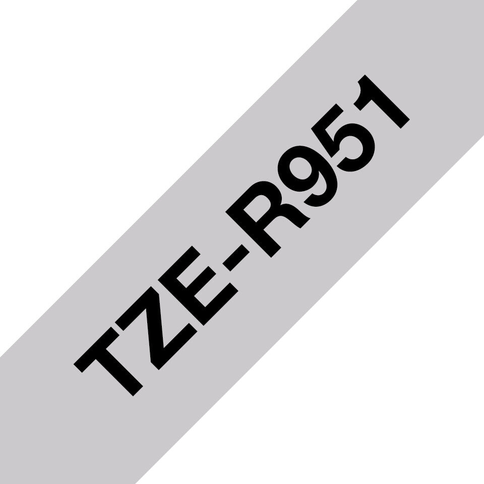 Brother TZE-R951 etiketbånd Sort på sølv