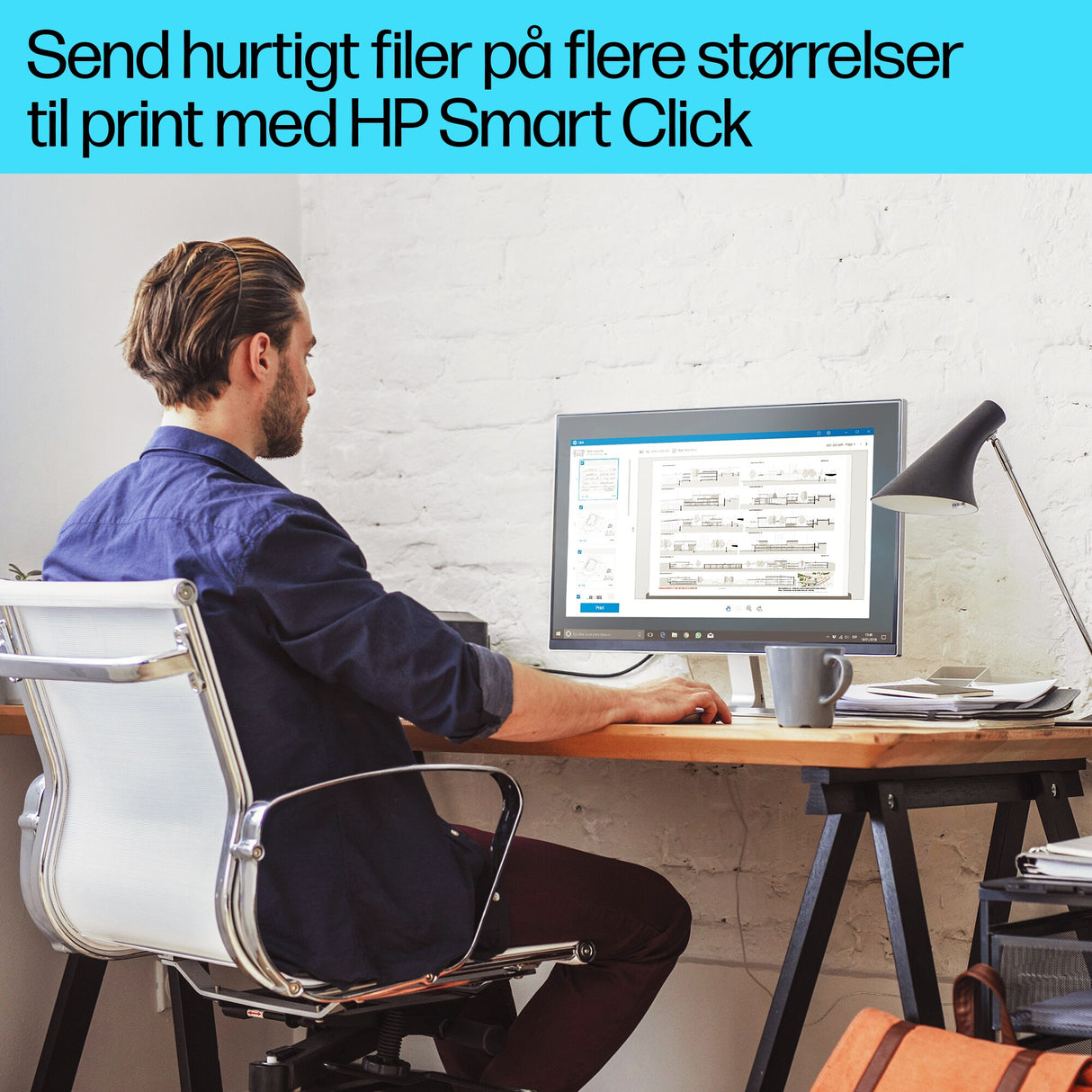 HP OfficeJet Pro 9720e Trådløst All-in-One Farve Printer, Tosidet print; Kopimaskine, scanner