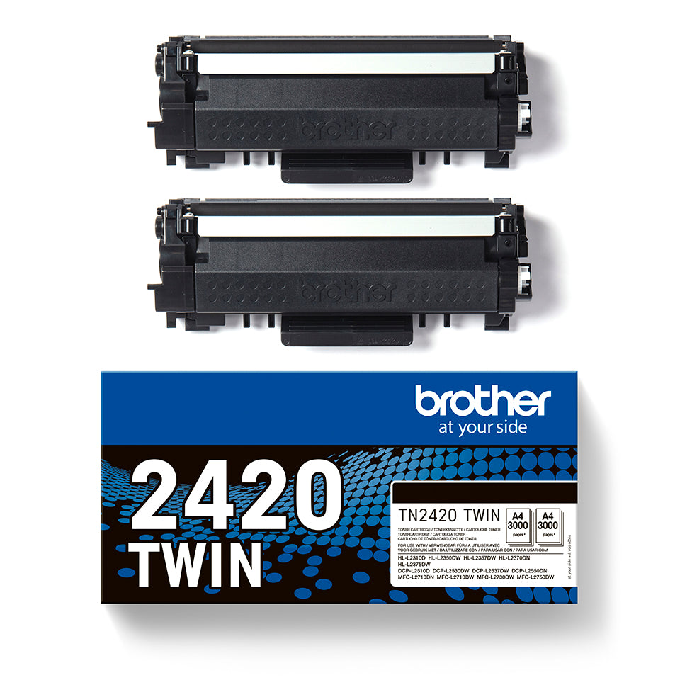 Brother TN-2420TWIN tonerpatron 2 stk Original