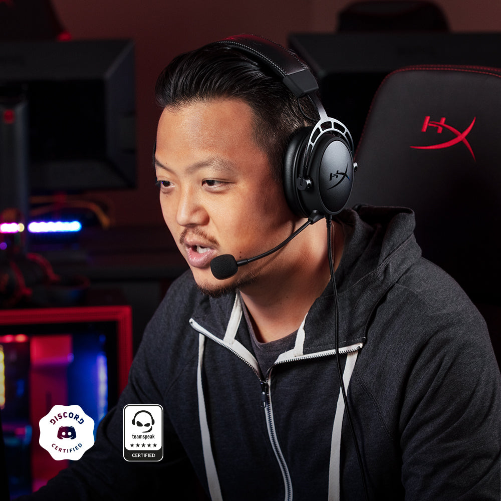 HyperX Cloud Alpha Kablet Høretelefoner Sort Rød