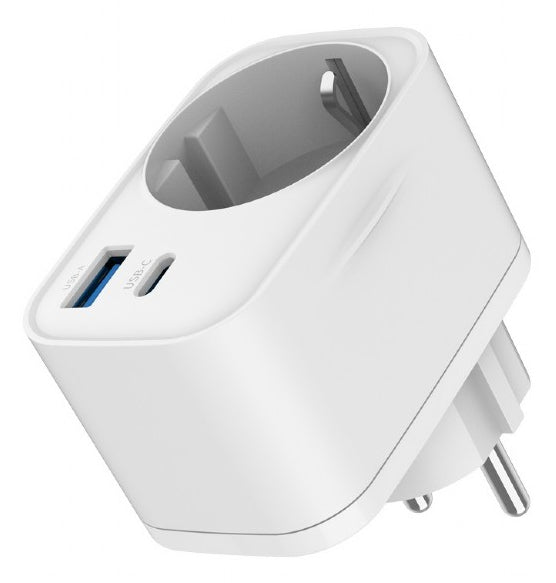 Gembird TA-ACPDQC20-01-W oplader til mobil enhed Universel Hvid Vekselstrøm Hurtig opladning Indendørs