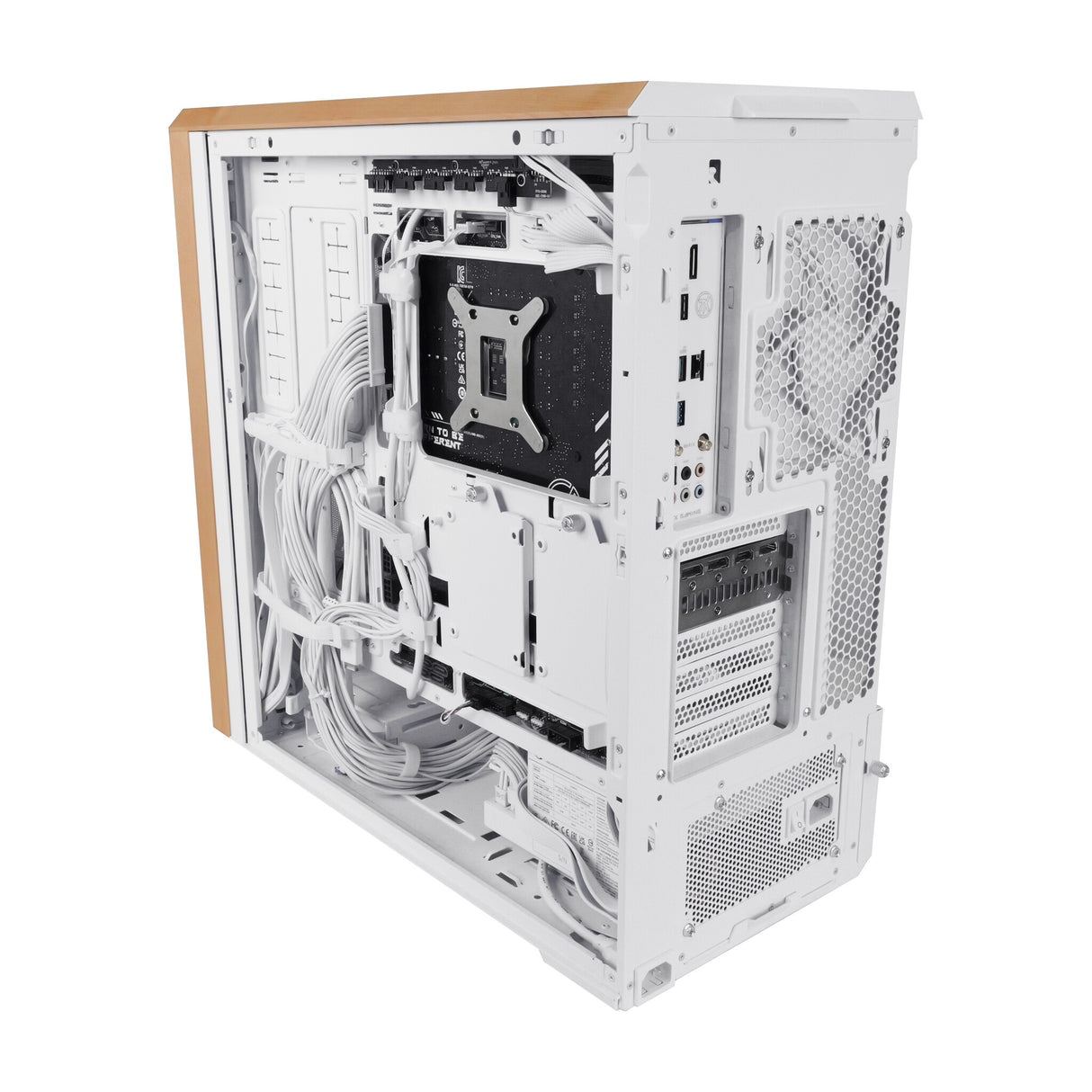 Lian Li Lancool LAN217W computeretui Midi Tower Hvid, Træ
