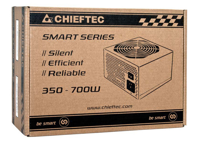 Chieftec Smart GPS-500A8 enhed til strømforsyning 500 W 20+4 pin ATX ATX Sort