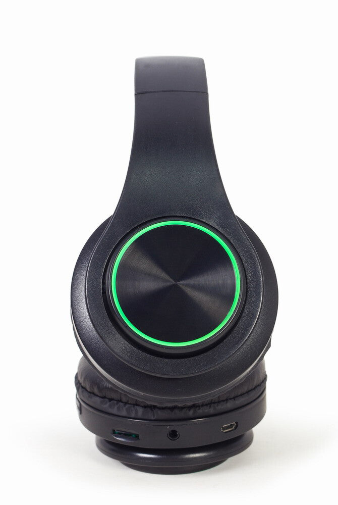 Gembird BHP-LED-01 hovedtelefoner/headset Kabel & trådløs Musik/hverdag Micro-USB Bluetooth Sort