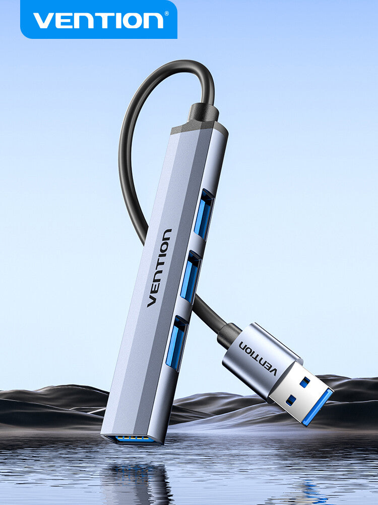 Vention CKOHB interface hub USB 3.2 Gen 1 (3.1 Gen 1) Type-A 5000 Mbit/s Grå
