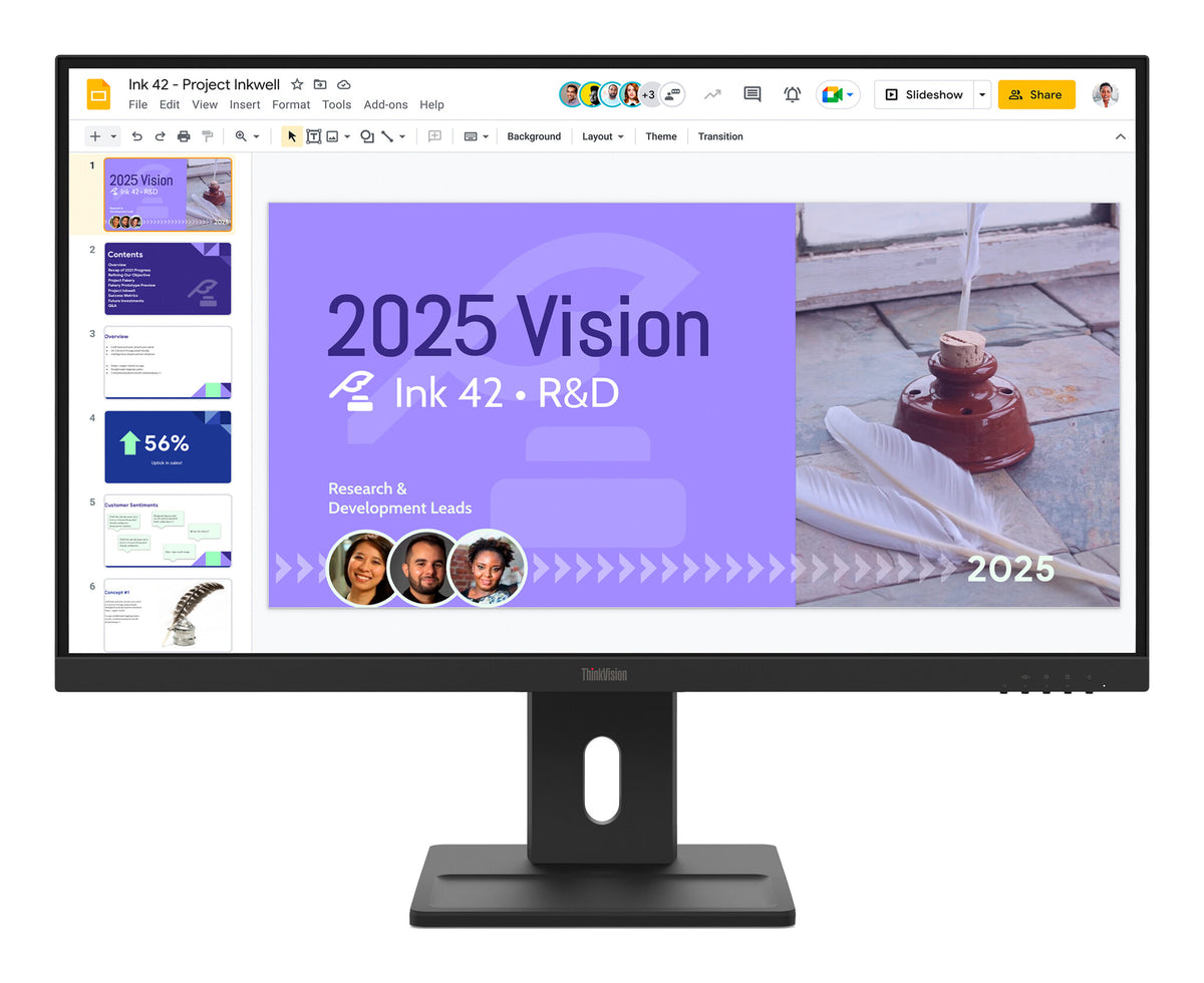 Lenovo ThinkVision E27Q-40 IPS 2560 x 1440 (2K) HDMI DisplayPort 100Hz