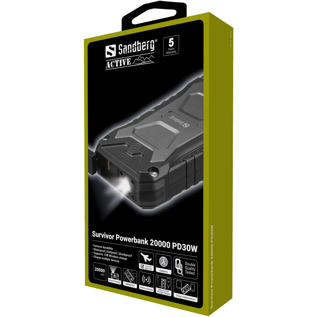Sandberg Survivor Powerbank 20000 PD30W