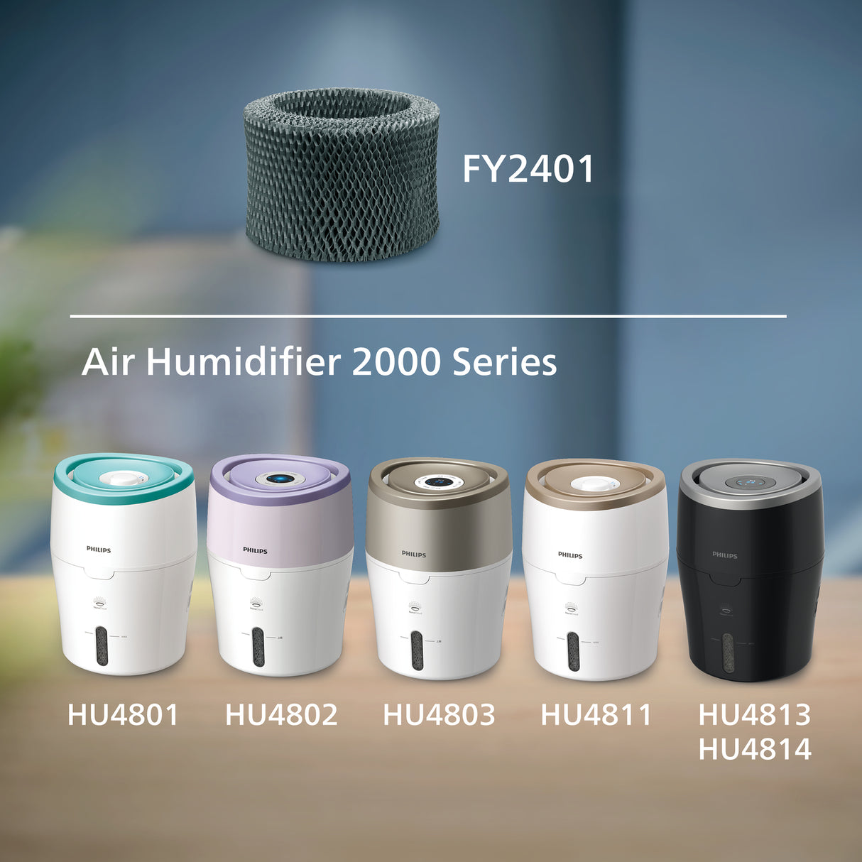 Philips FY2401 Grå Filter Luftfugter