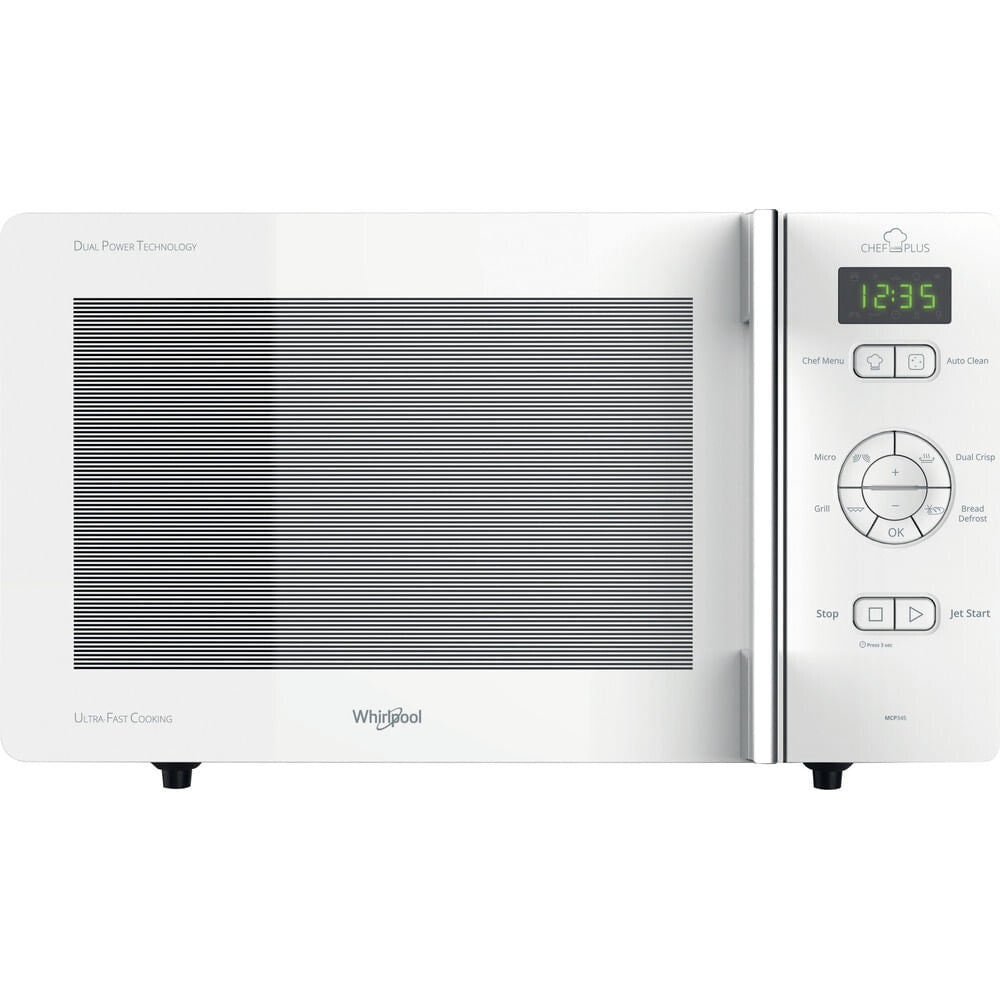 Whirlpool Chef Plus MCP 345 WH Hvid Grill mikroovn Bordplade 25 L 800 W