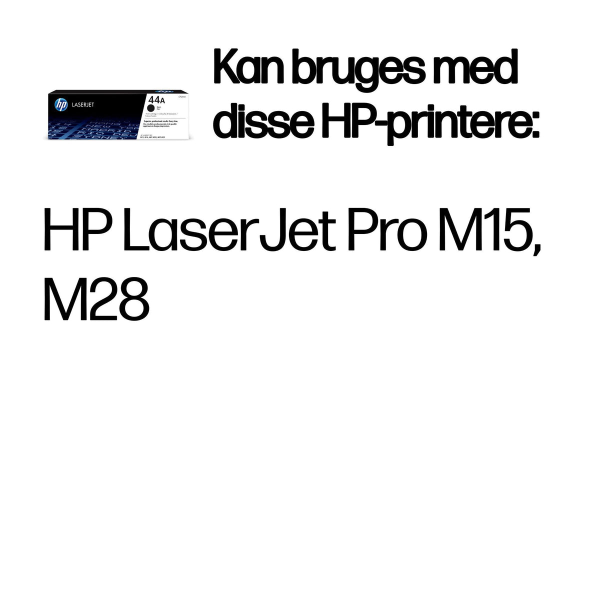 HP Original 44A LaserJet-tonerpatron, sort