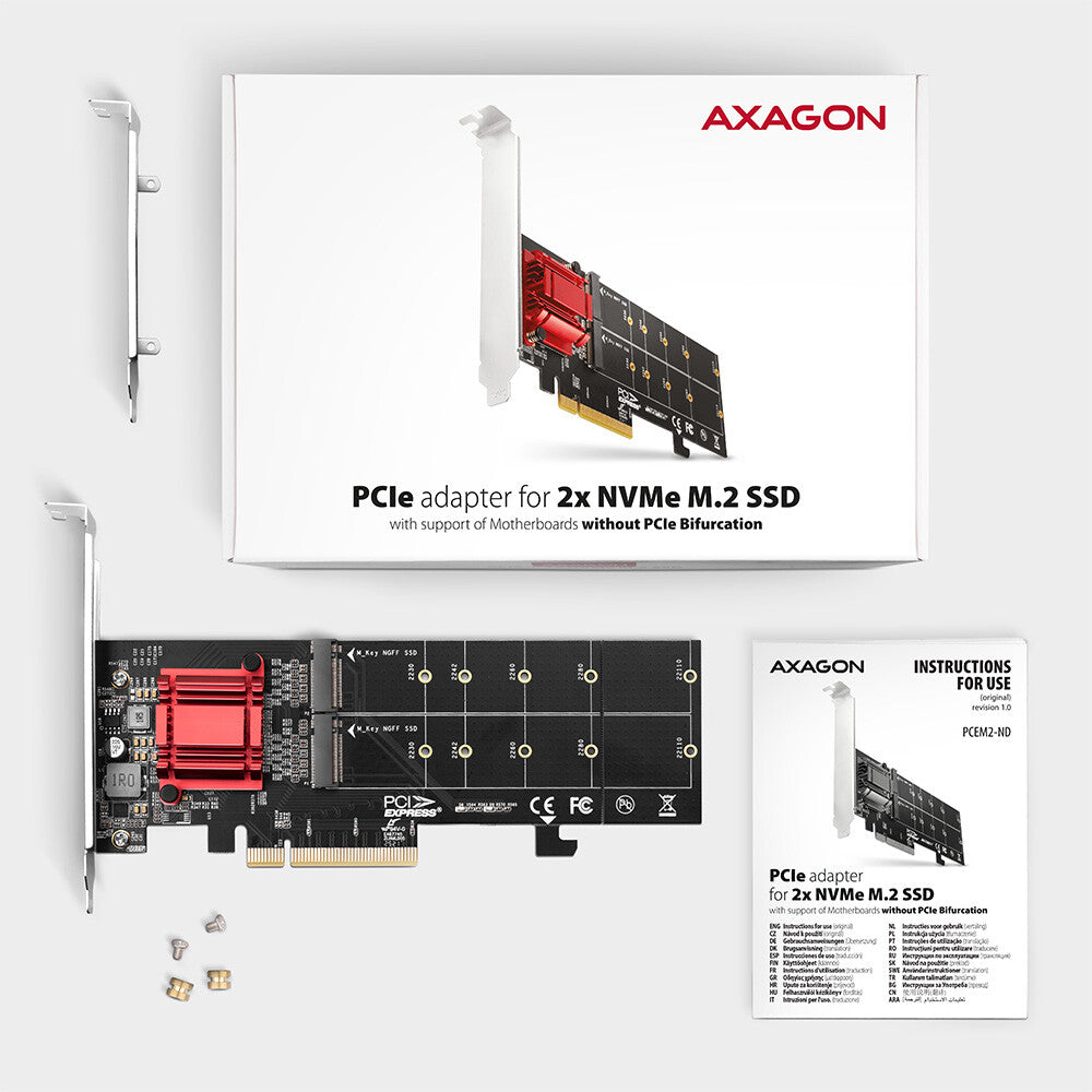 Axagon PCEM2-ND interface-kort/adapter Intern M.2