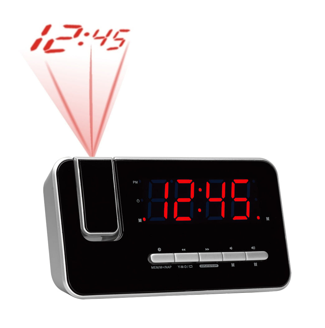 DENVER CRP-618 Clock-radio Sort Sølv