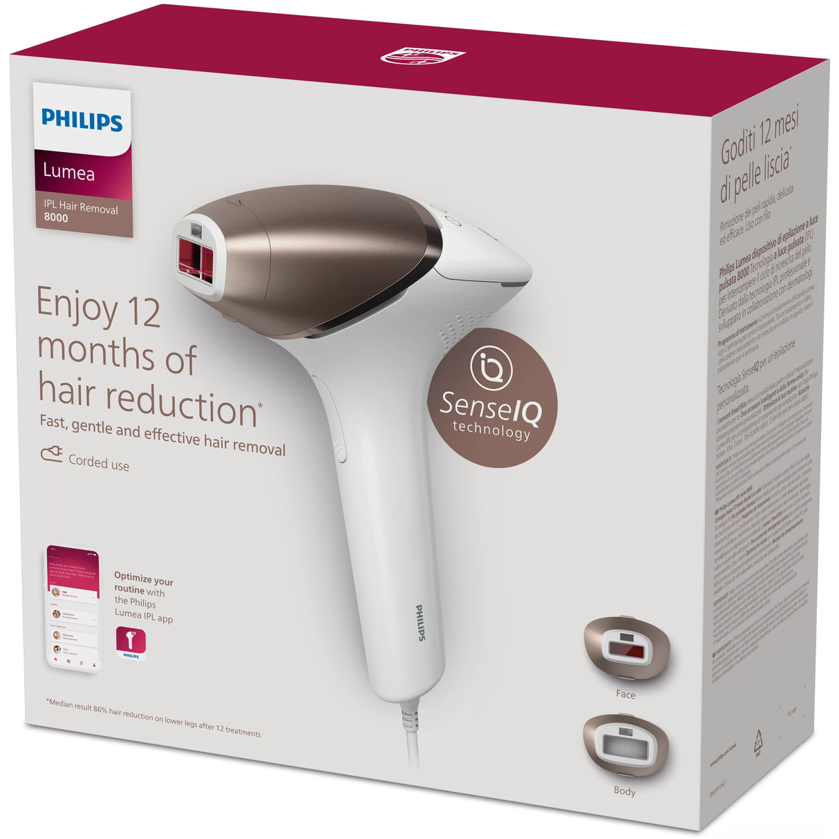 Philips Lumea Prestige Lumea IPL 8000 Series BRI945/00 IPL-hårfjerningsenhed med SenseIQ