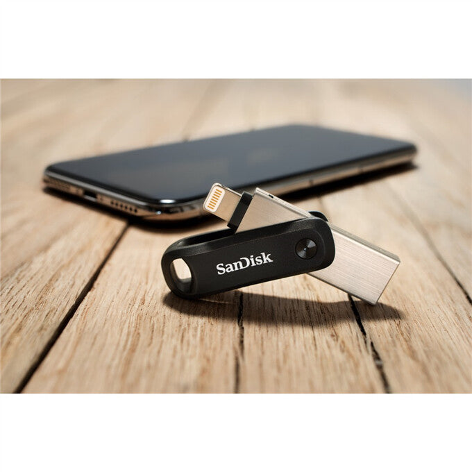 SanDisk 00183588 USB-nøgle 128 GB USB Type-A / Lightning 3.2 Gen 1 (3.1 Gen 1) Sort, Sølv