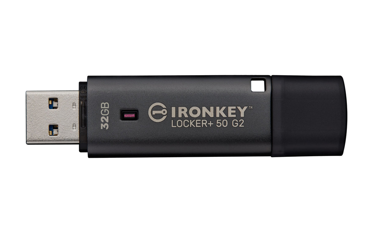Kingston Technology IronKey Locker+ 50 G2 USB-nøgle 32 GB USB Type-A 3.2 Gen 1 (3.1 Gen 1) Sort