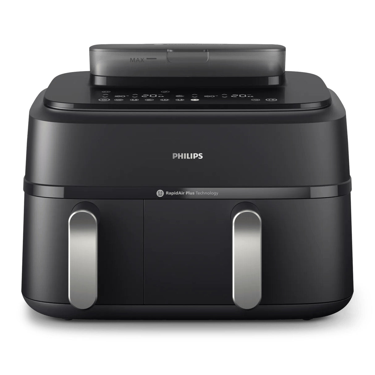 Philips 5000 series NA551/00 frituregryde Dobbelt 9 L Enkeltstående 2750 W Varmluftsteger Sort, Sølv