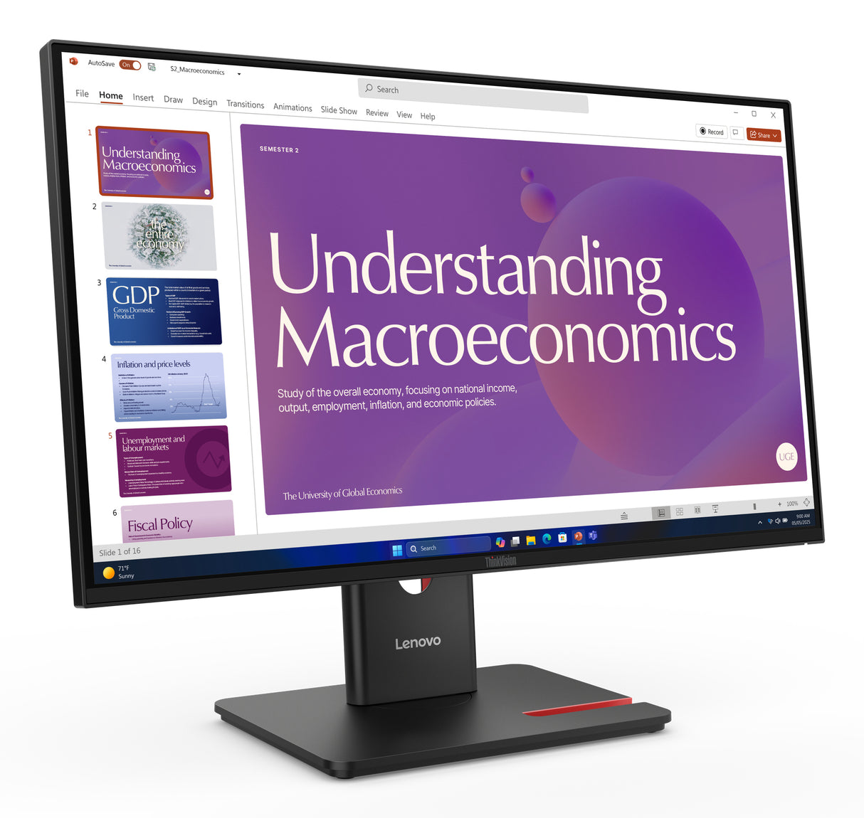 Lenovo ThinkVision T24d-40 24 IPS 1920 x 1080 (Full HD) HDMI DisplayPort USB-C 120Hz