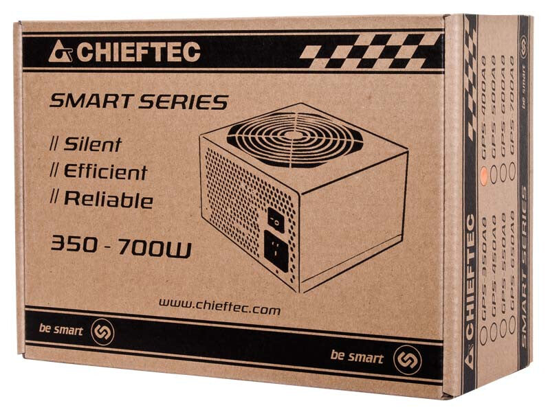 Chieftec Smart GPS-400A8 enhed til strømforsyning 400 W 20+4 pin ATX ATX Sort