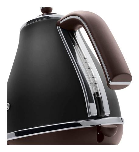 De'Longhi KBOV 2001.BK electric kettle 1.7 L 2000 W Black, Brown