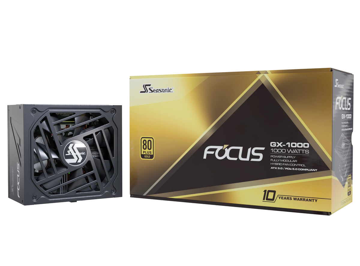 Seasonic Focus GX 1000 Watt ATX 3.1 80+ GOLD Fully Modular Strømforsyning