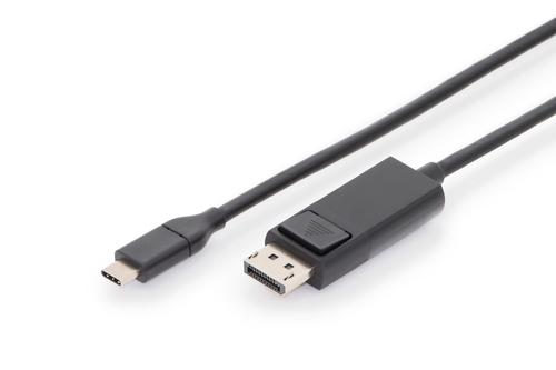 Digitus AK-300333-020-S videokabel adapter 2 m USB Type-C DisplayPort Sort