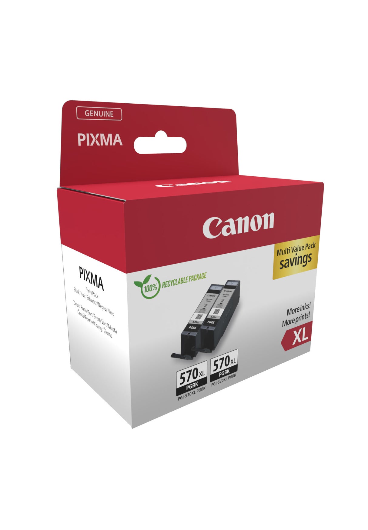 Canon 0318C010 blækpatron 2 stk Original Højt (XL) udbytte Sort