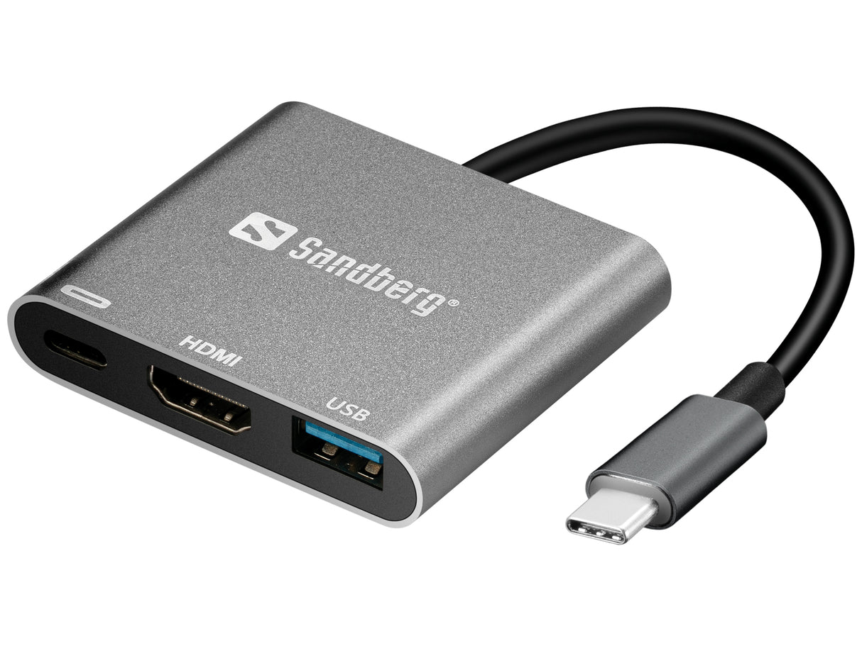 USB-C Mini Dock HDMI+USB, White