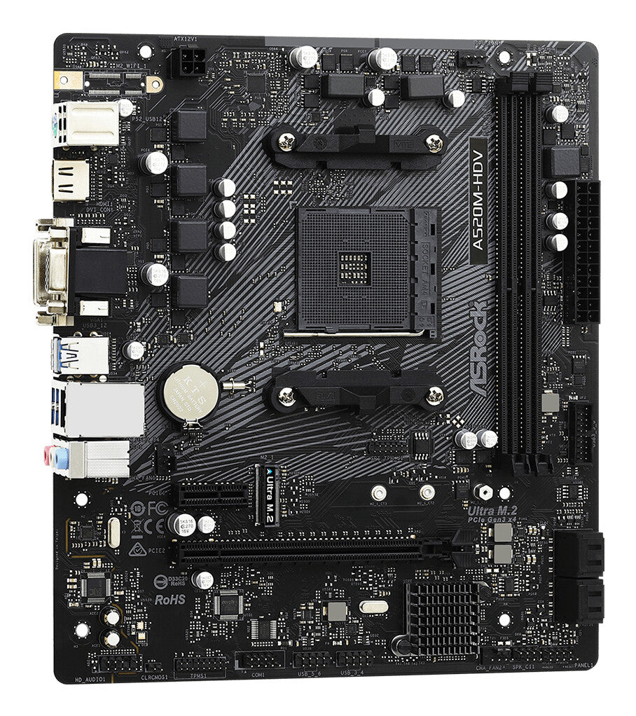 ASRock A520M-HDV Micro-ATX AM4 AMD A520
