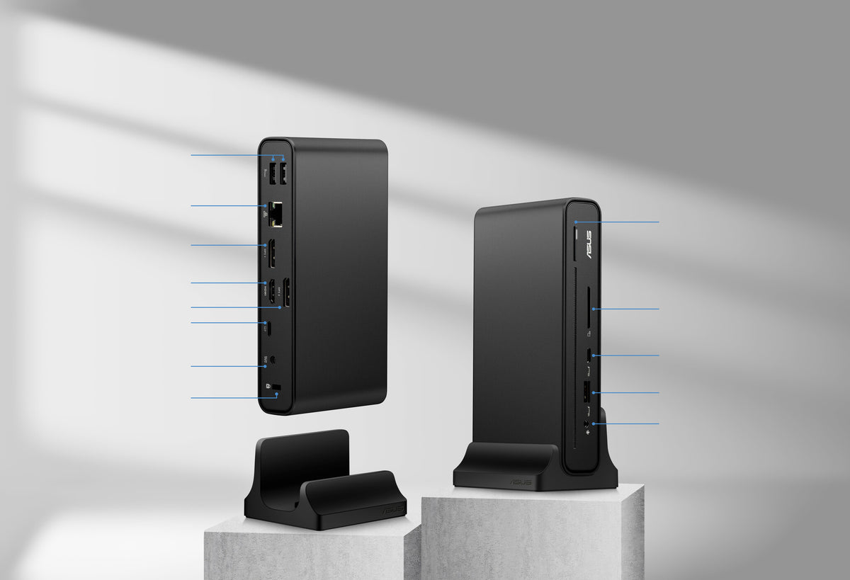 ASUS Triple Display USB-C Dock Duo DC301 Ledningsført Sort
