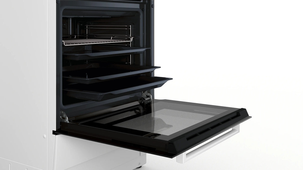 Bosch Serie 2 HKA004020U komfur og ovn Fritstående komfur Elektrisk Keramisk Hvid