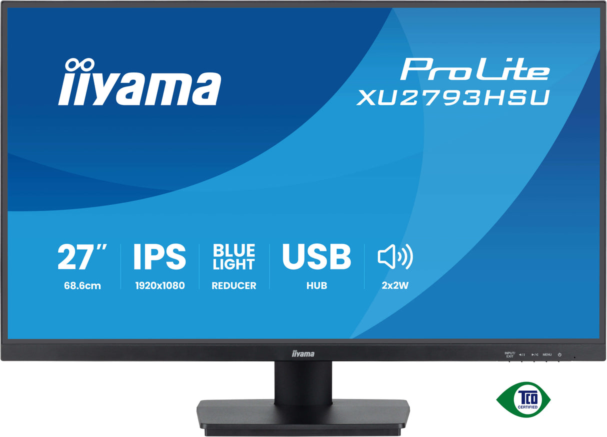 iiyama ProLite XU2793HSU-B7 computerskærm 68,6 cm (27) 1080 x 1920 pixel Fuld HD LED Sort
