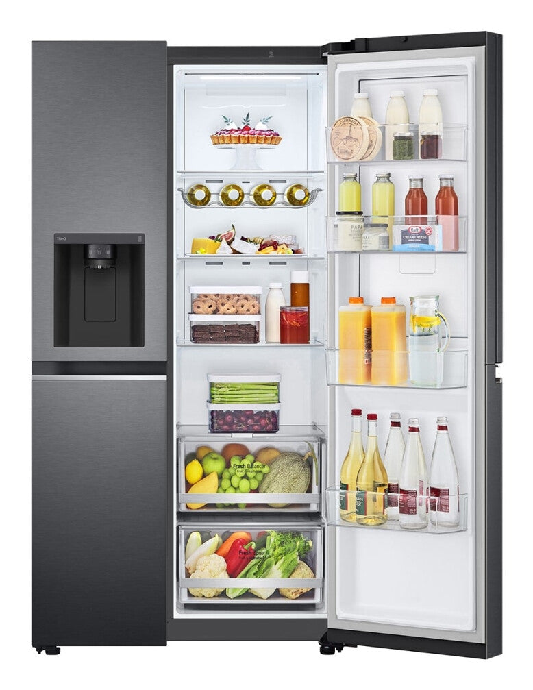 LG GSJV70MCLE side-by-side køle-fryseskab Fritstående 635 L Sort