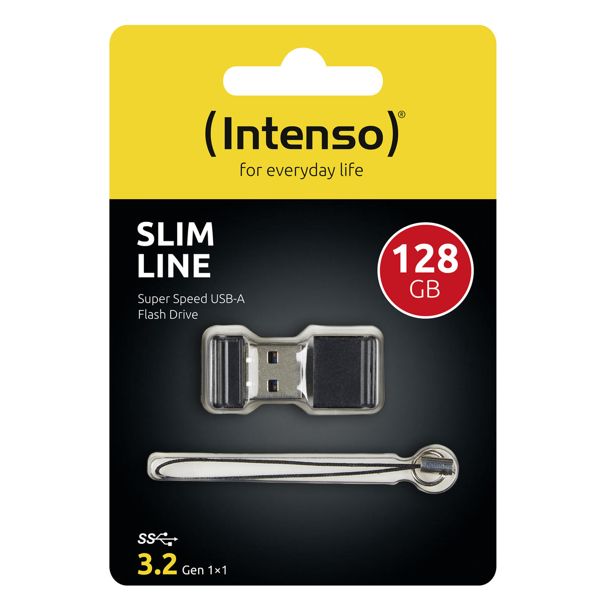 Intenso Slim Line USB-nøgle 128 GB USB Type-A 3.2 Gen 1 (3.1 Gen 1) Sort