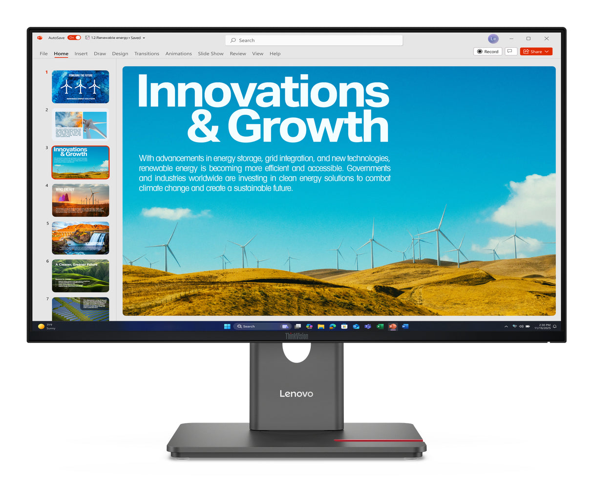 Lenovo ThinkVision P24QD-40 24 IPS 2560 x 1440 (2K) USB-C 3.2 HDMI DisplayPort 120Hz