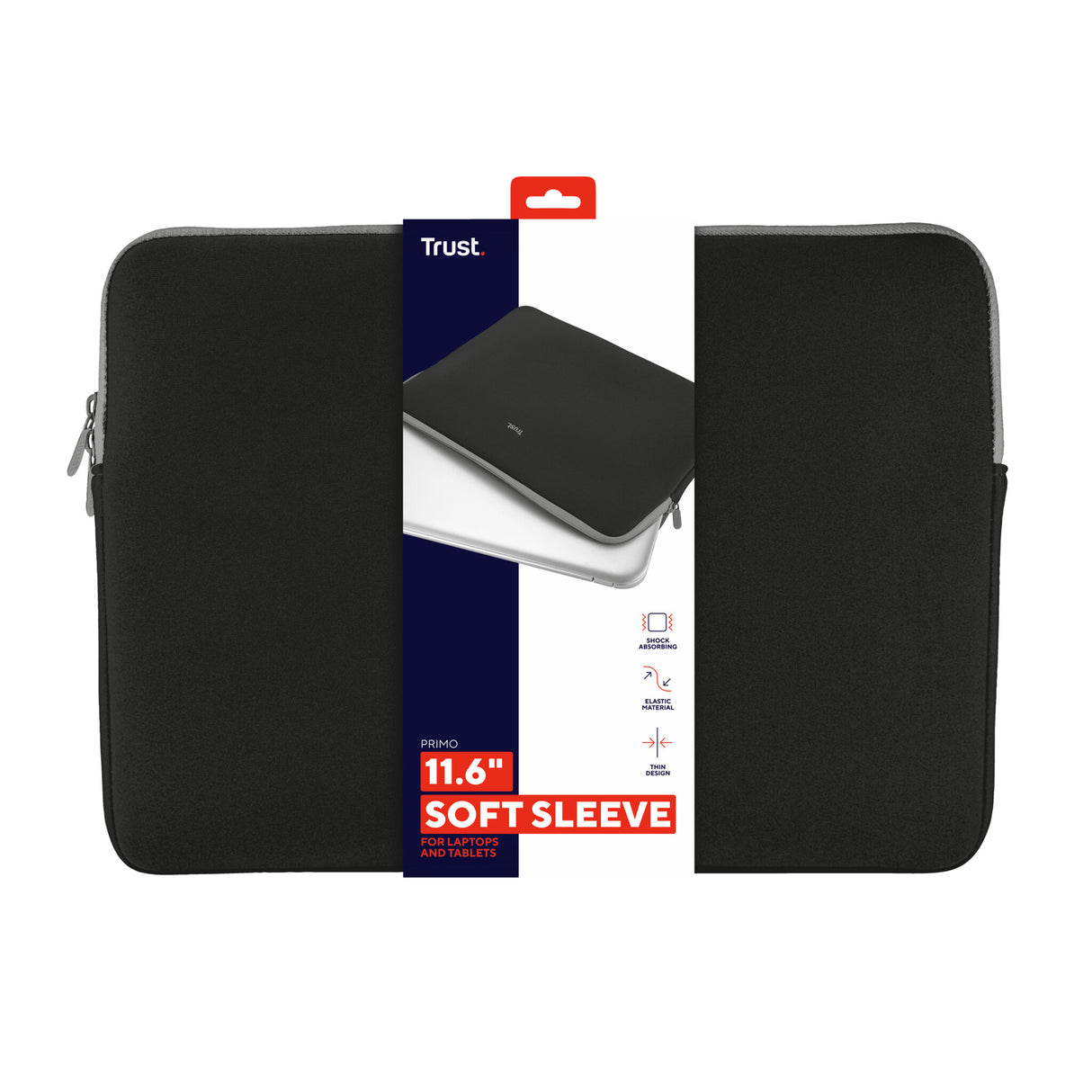 Trust 21254 taske og etui til laptop 29,5 cm (11.6") Sort