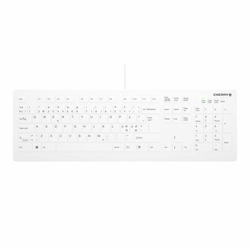 CHERRY AK-C8112 tastatur Medicinsk USB QWERTY Nordisk Hvid