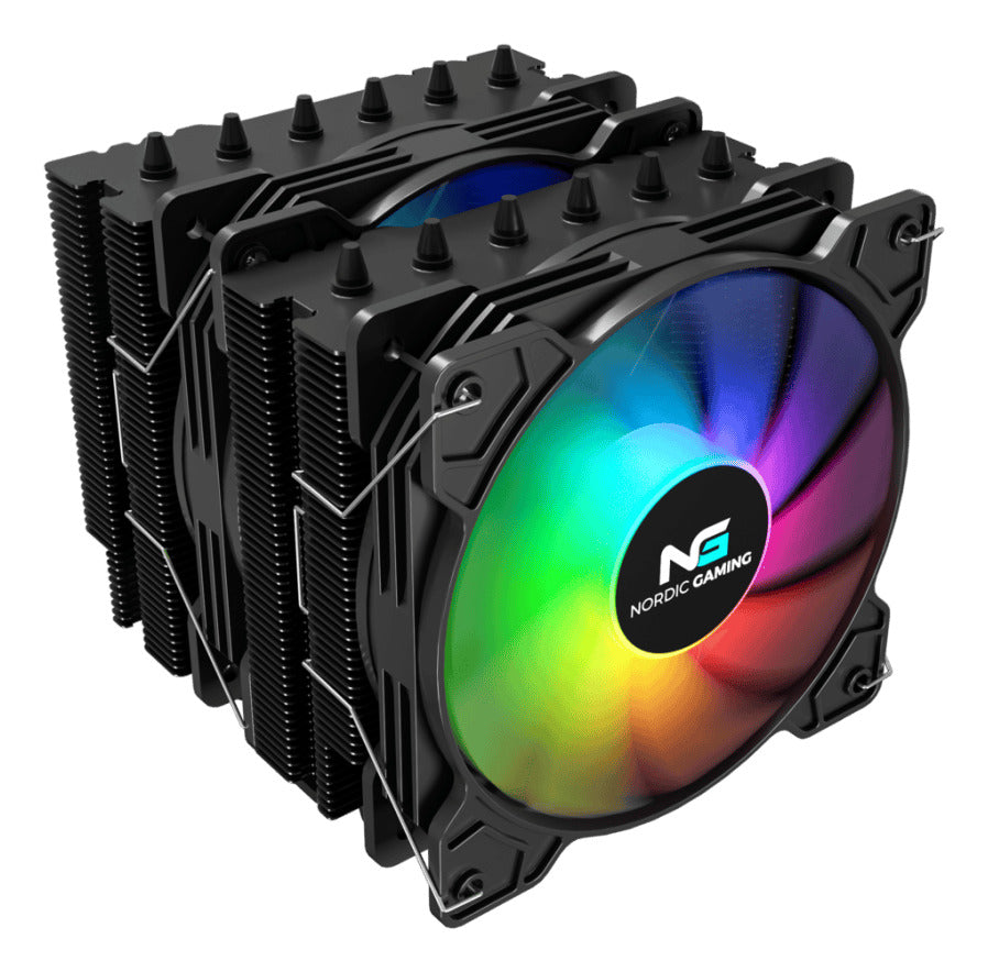 Nordic Gaming AC200 Processor-køler 2-pack Sort 120 mm