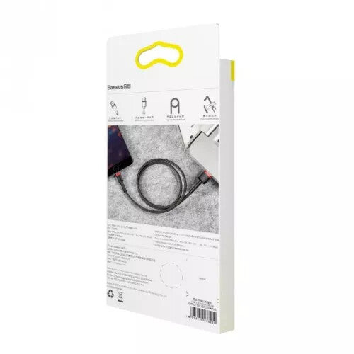 Baseus CALKLF-C19 Lightning kabel 2 m Sort, Rød