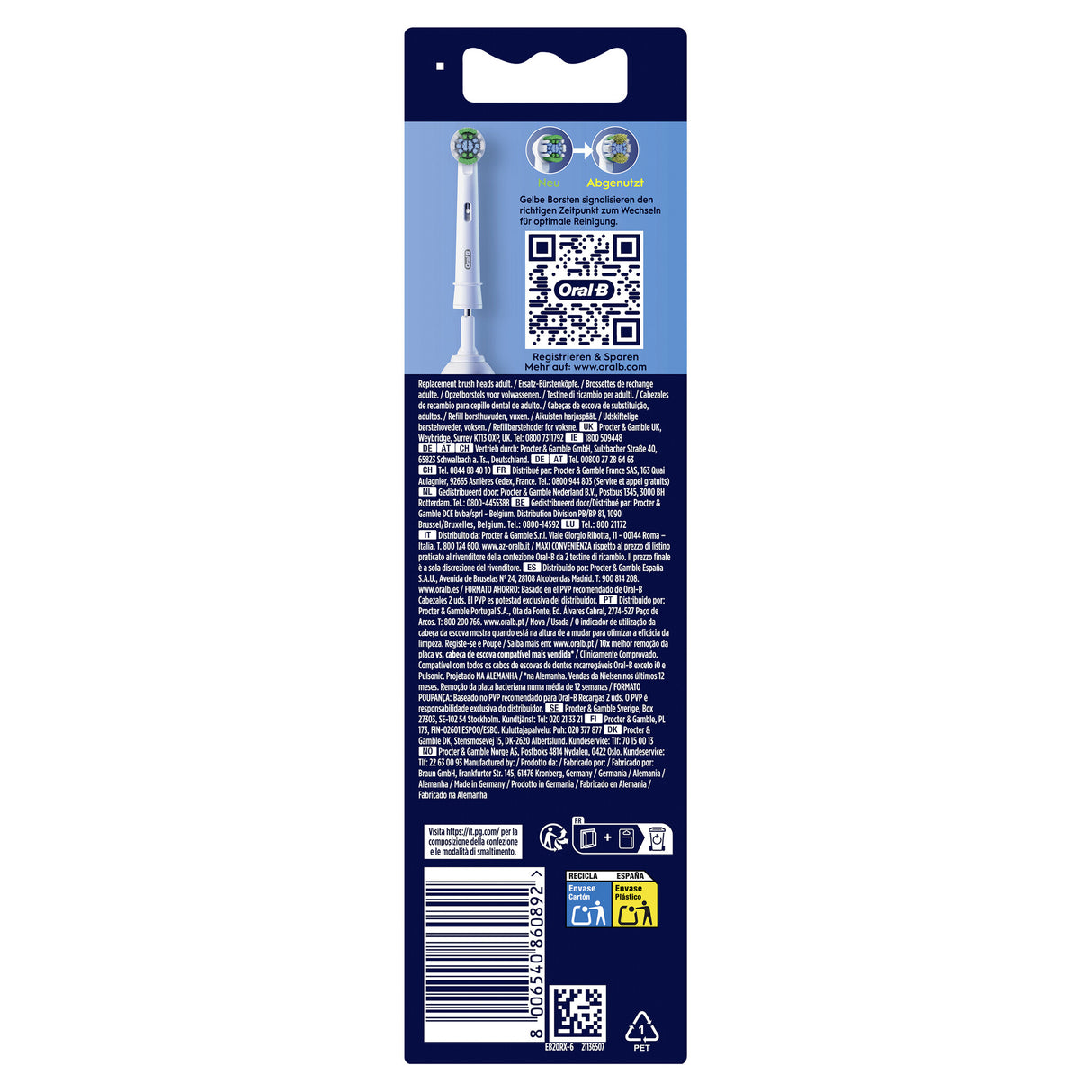 Oral-B Precision Clean 860892 6 stk Hvid