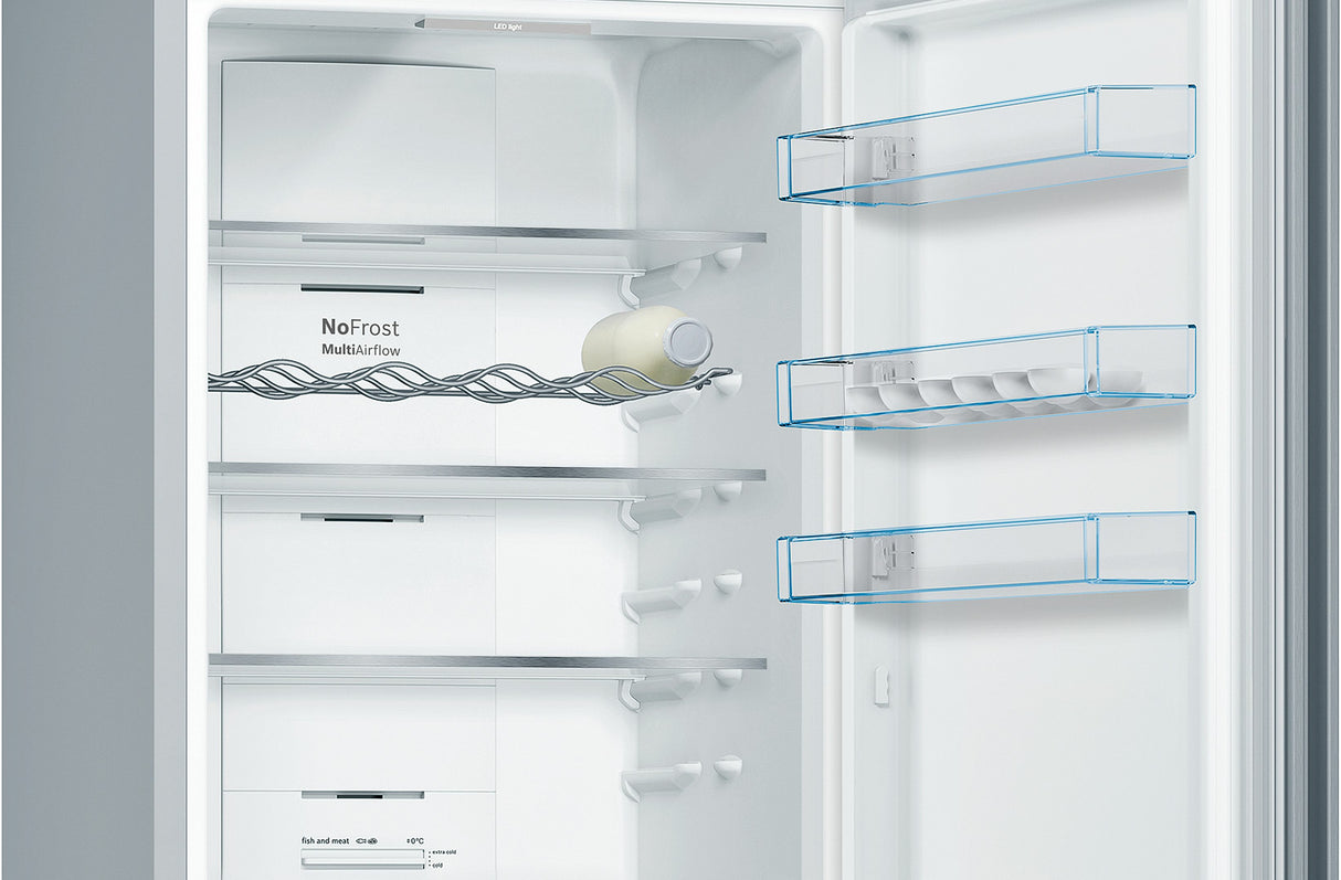 Bosch Serie 4 KGN39VLEB køle-/fryseskab Fritstående 368 L Rustfrit stål