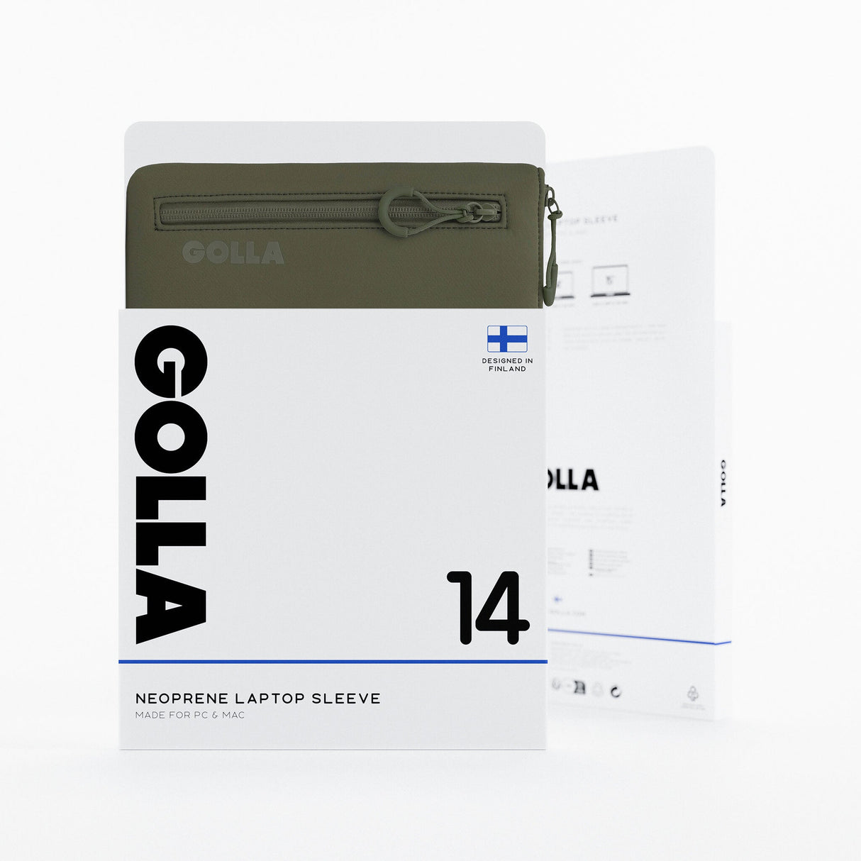 Golla 601657 taske og etui til laptop 35,6 cm (14") Grøn