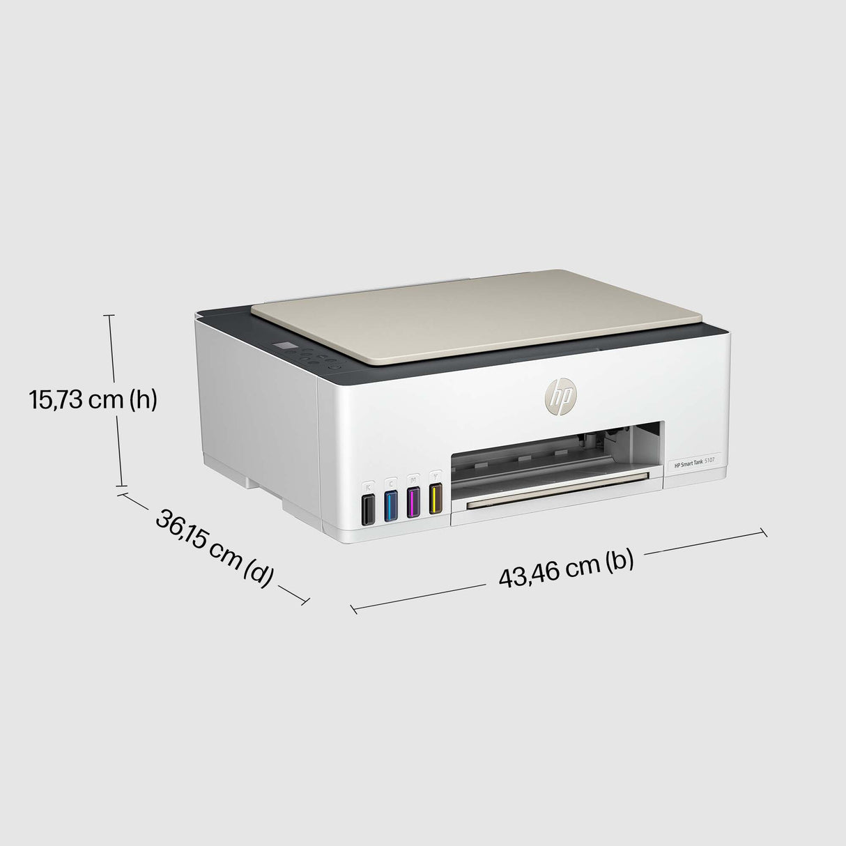 HP Smart Tank 5107 Trådløst All-in-One Farve Printer, Kopimaskine, scanner
